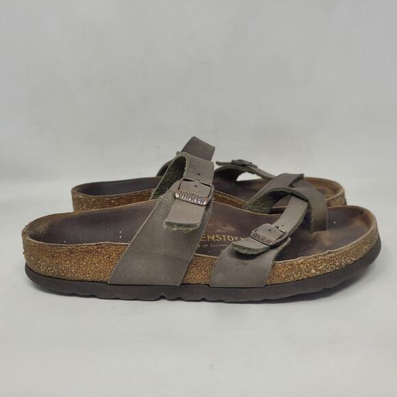 Birkenstock Sandals EU36 US5 Mayari Birko-Flor Mocha Brown Slides Slip On - Picture 2 of 11